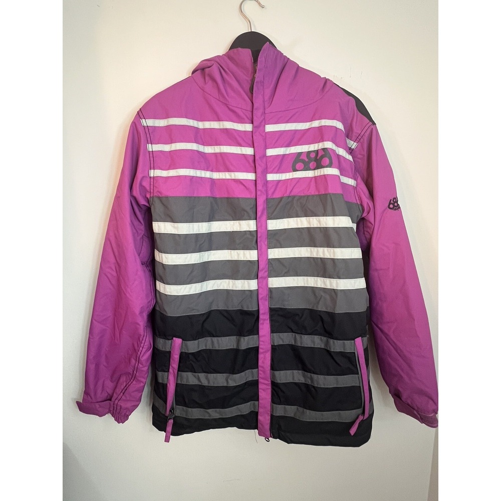 686 Six Eight Six Mannual Therm Rte 7  Ski Board Jacket InfiDry Mens S 8k/5k Ski